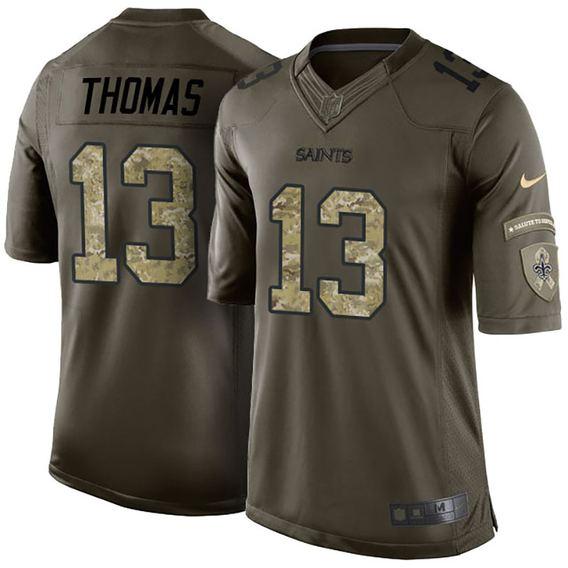 New Orleans Saints #13 Michael Thomas Green Salute To Service Jersey New Orleans Saints #13 Michael Thomas Green Salute To Service Jersey