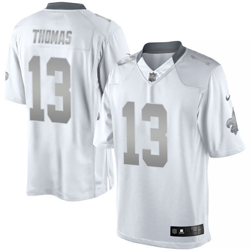 New Orleans Saints #13 Michael Thomas White Platinum Limited Jersey New Orleans Saints #13 Michael Thomas White Platinum Limited Jersey