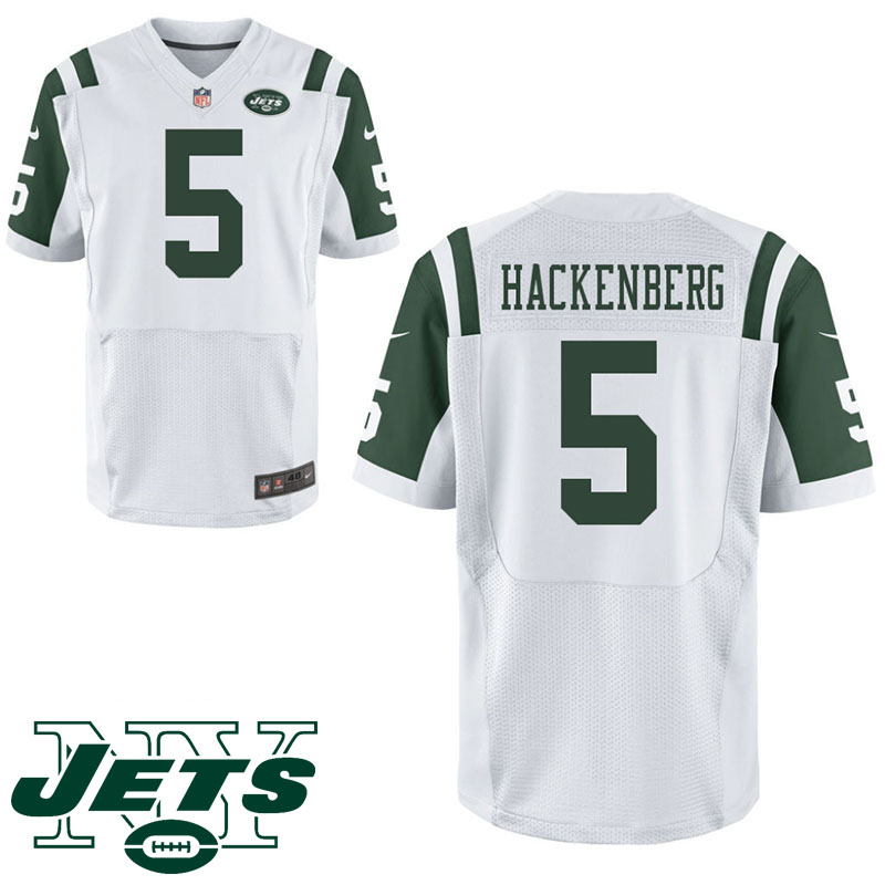 New York Jets #5 Christian Hackenberg White Elite Jersey New York Jets #5 Christian Hackenberg White Elite Jersey