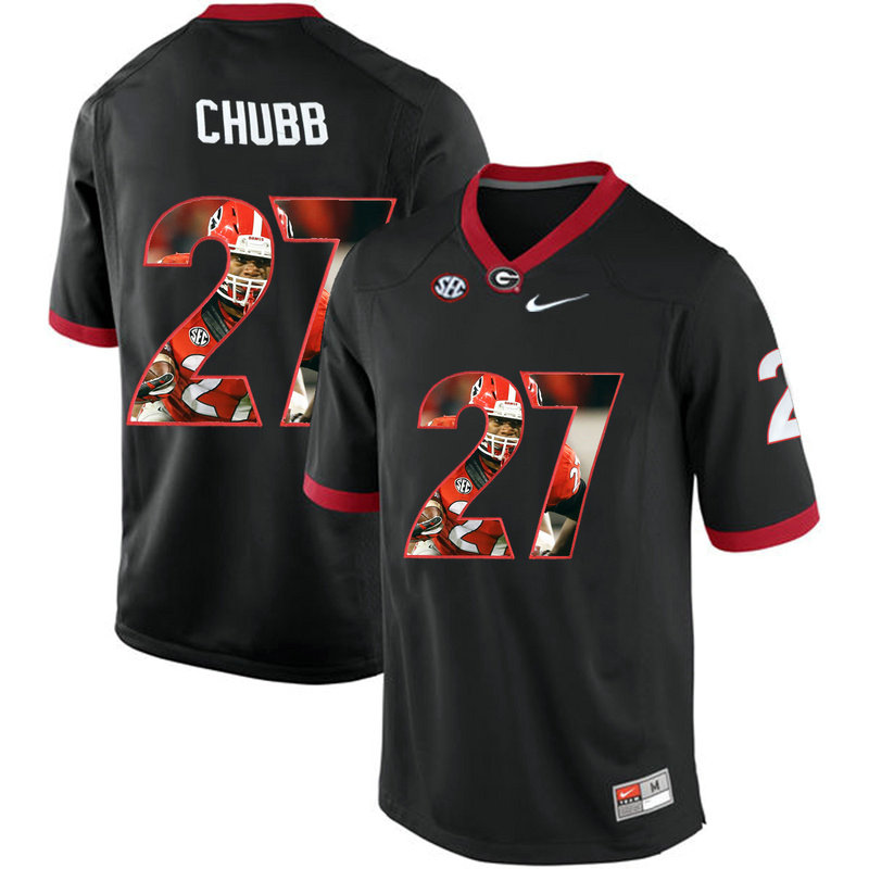 Nick Chubb #27 Georgia Bulldogs Black College Football Jersey Nick Chubb #27 Georgia Bulldogs Black College Football Jersey