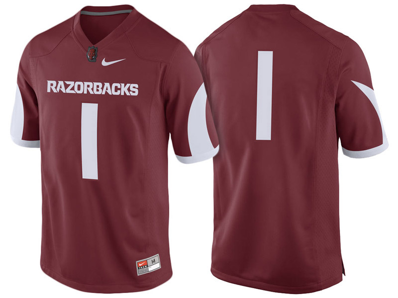 Arkansas Razorbacks #1 Cardinal Game College Football Jersey