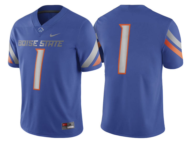 Boise State Broncos #1 Royal Game College Football Jersey