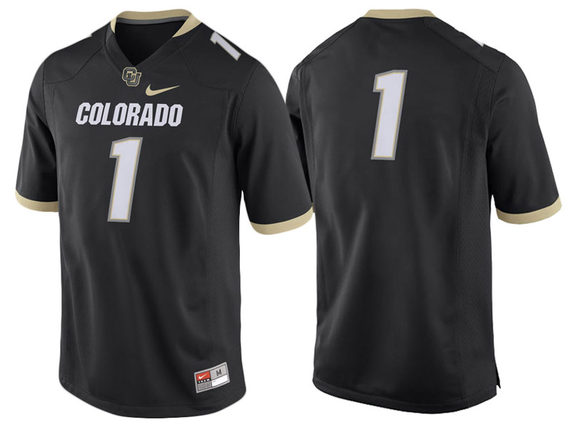 Colorado Buffaloes #1 Black No. 1 Replica College Football Jersey
