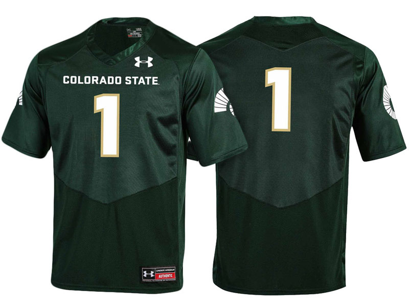 Colorado State Rams #1 Green Replica College Football Jersey Colorado State Rams #1 Green Replica College Football Jersey