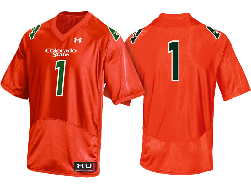 Colorado State Rams #1 Orange Throwback Replica College Football Jersey Colorado State Rams #1 Orange Throwback Replica College Football Jersey
