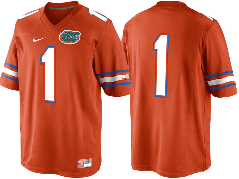 Florida Gators #1 Orange College Football Jersey