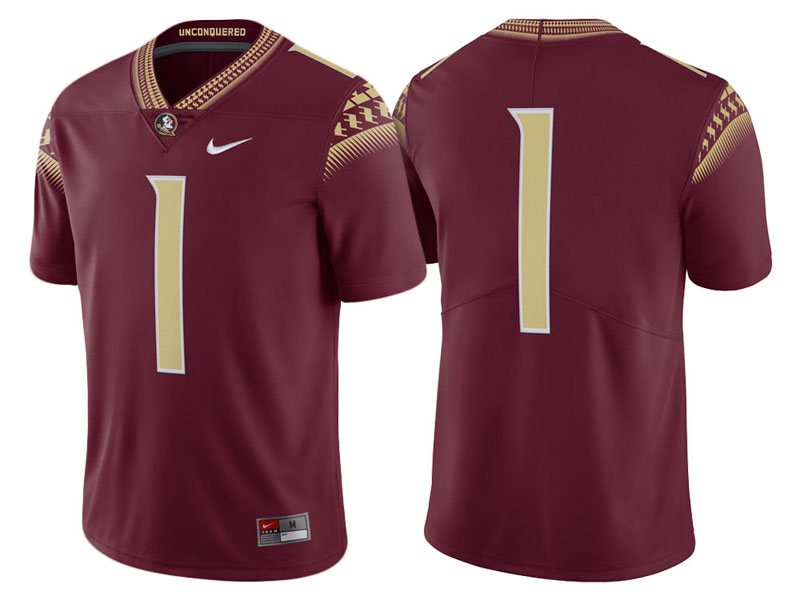 Florida State Seminoles #1 Garnet Limited College Football Jersey Florida State Seminoles #1 Garnet Limited College Football Jersey