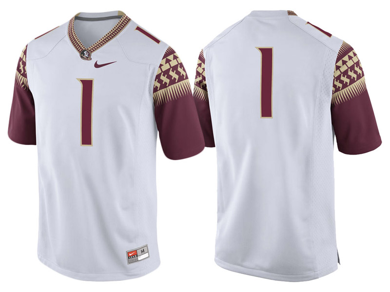 Florida State Seminoles #1 White Game College Football Jersey