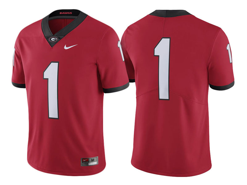 Georgia Bulldogs #1 Red Limited College Football Jersey Georgia Bulldogs #1 Red Limited College Football Jersey