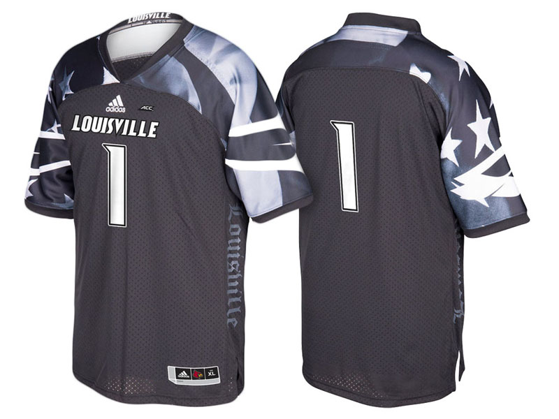 Louisville Cardinals #1 Black Special Games College Football Jersey Louisville Cardinals #1 Black Special Games College Football Jersey