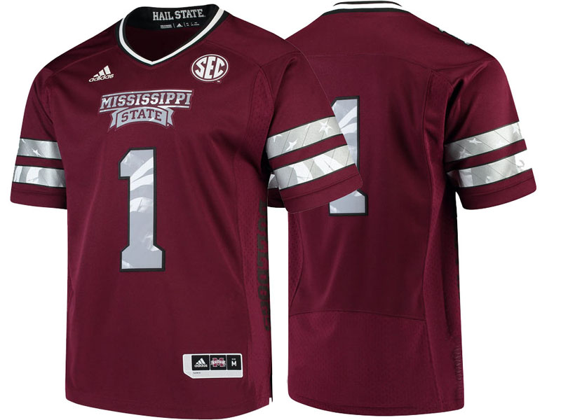Mississippi State Bulldogs #1 Maroon 2017 Special Games College Football Jersey Mississippi State Bulldogs #1 Maroon 2017 Special Games College Football Jersey