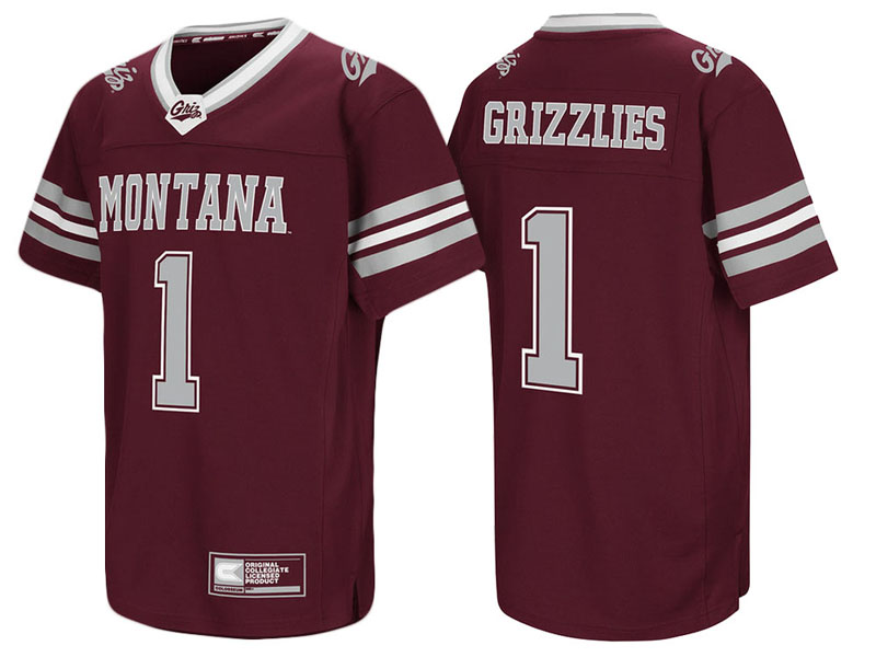 Montana Grizzlies #1 Maroon Colosseum Hail Mary II College Football Jersey Montana Grizzlies #1 Maroon Colosseum Hail Mary II College Football Jersey