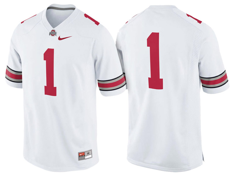 Ohio State Buckeyes #1 White Game College Football Jersey