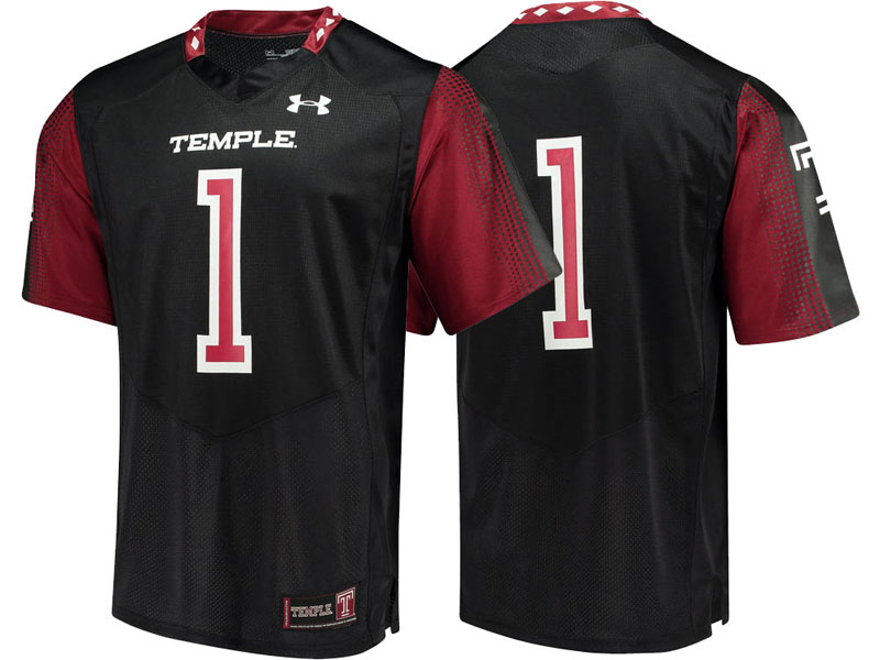 Temple Owls #1 Black Replica College Football Jersey Temple Owls #1 Black Replica College Football Jersey