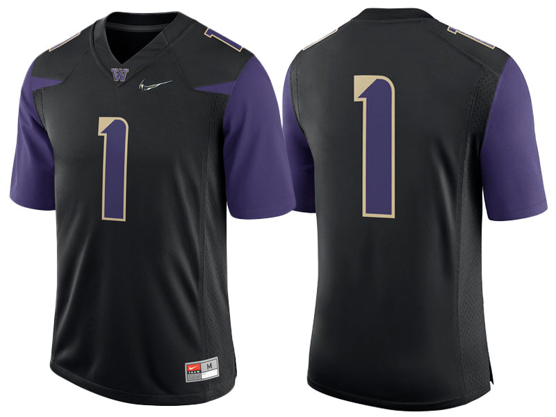 Washington Huskies #1 Black 2016 Playoff College Football Jersey Washington Huskies #1 Black 2016 Playoff College Football Jersey