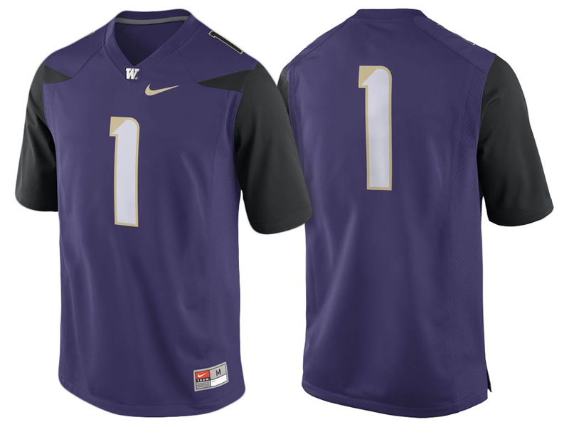 Washington Huskies #1 Purple Game College Football Jersey Washington Huskies #1 Purple Game College Football Jersey
