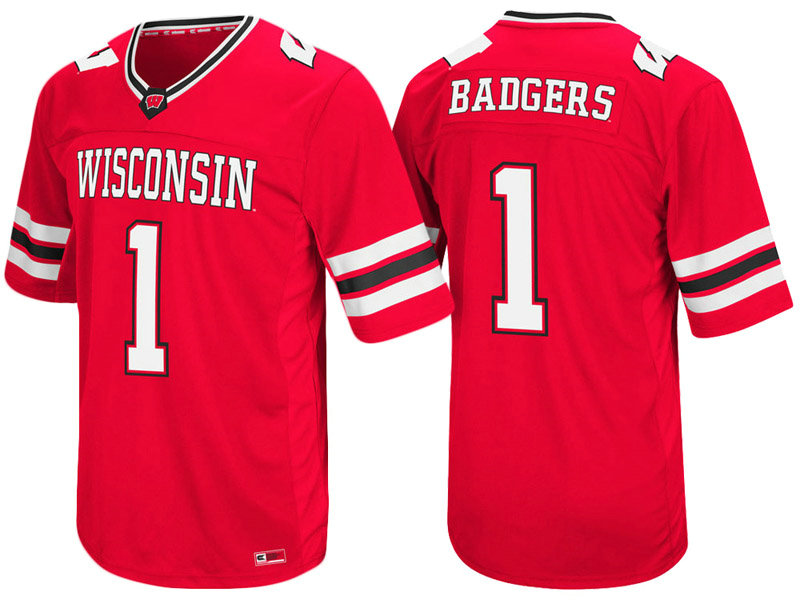 Wisconsin Badgers #1 Red Hail Mary II College Football Jersey