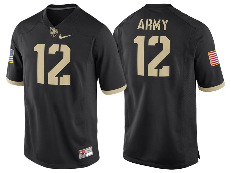 Army Black Knights #12 Black Replica Game College Football Jersey Army Black Knights #12 Black Replica Game College Football Jersey