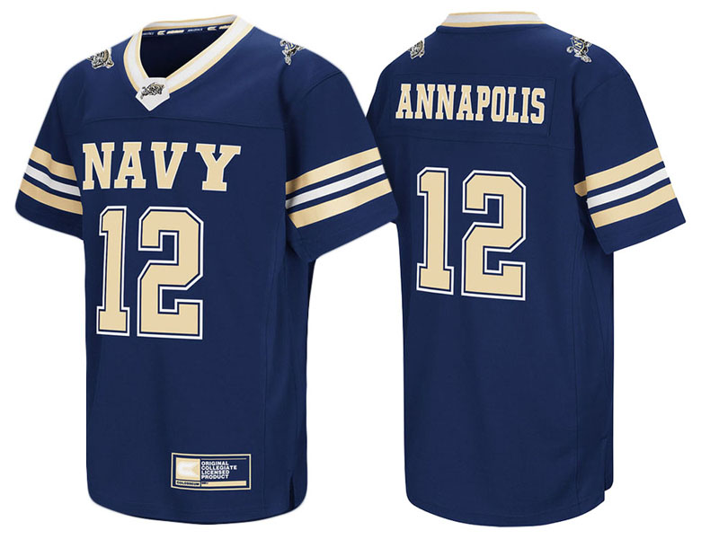 Navy Midshipmen #12 Navy Colosseum Hail Mary II College Football Jersey