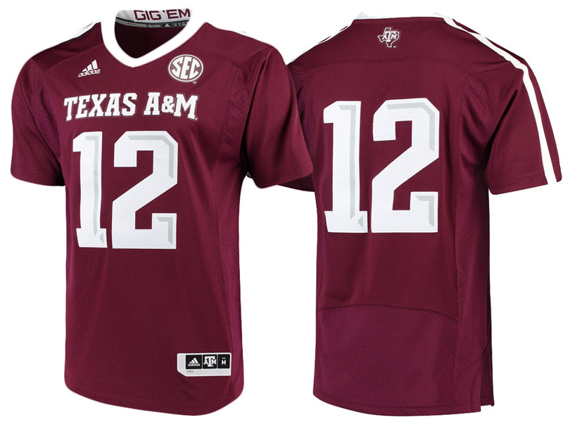 Texas A&M Aggies #12 Maroon Premier College Football Jersey Texas A&M Aggies #12 Maroon Premier College Football Jersey