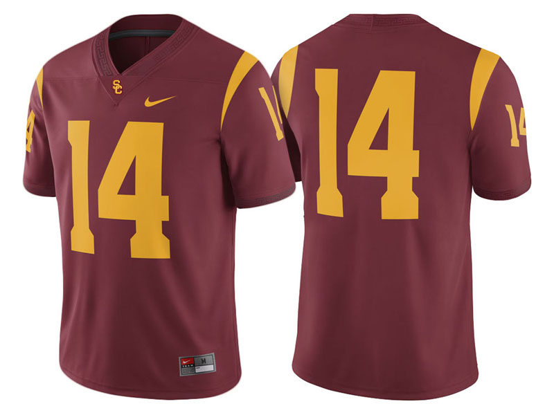 USC Trojans #14 Cardinal Game College Football Jersey USC Trojans #14 Cardinal Game College Football Jersey