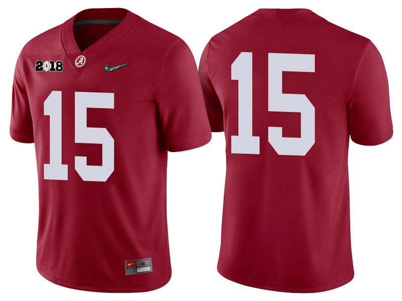Alabama Crimson #15 Crimson Playoff 2018 National Championship Game College Football Jersey Alabama Crimson #15 Crimson Playoff 2018 National Championship Game College Football Jersey