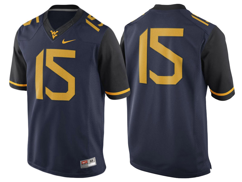 West Virginia Mountaineers #15 Navy Limited College Football Jersey West Virginia Mountaineers #15 Navy Limited College Football Jersey