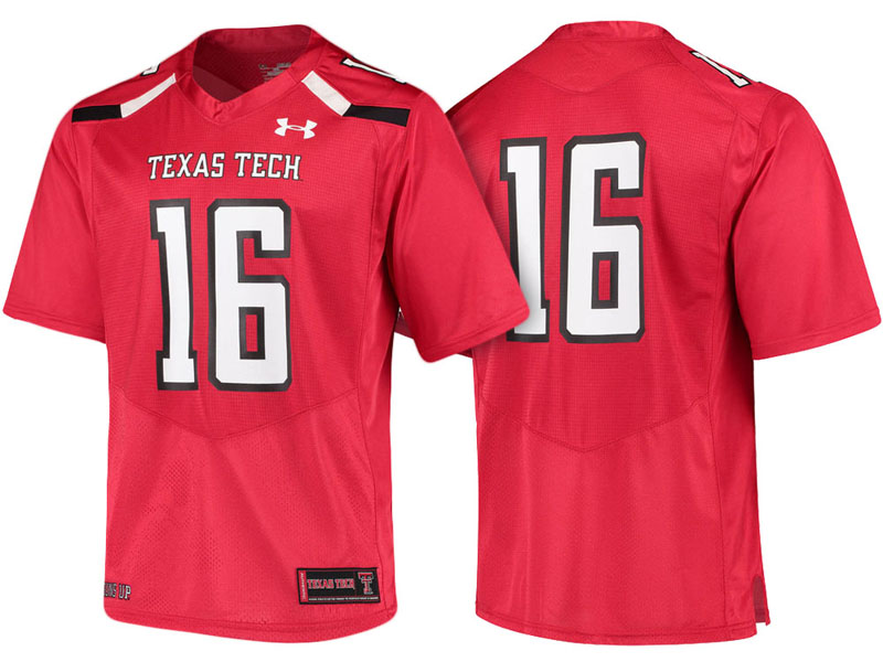 Texas Tech Red Raiders #16 Red Replica College Football Jersey