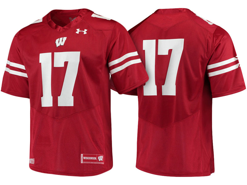 Wisconsin Badgers #17 Red Replica College Football Jersey Wisconsin Badgers #17 Red Replica College Football Jersey