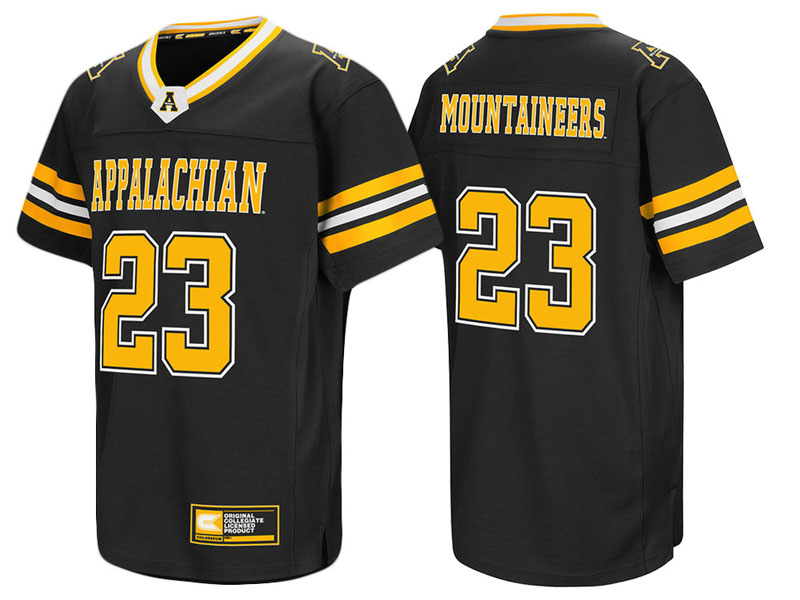 Appalachian State Mountaineers #23 Black Colosseum Hail Mary II College Football Jersey Appalachian State Mountaineers #23 Black Colosseum Hail Mary II College Football Jersey