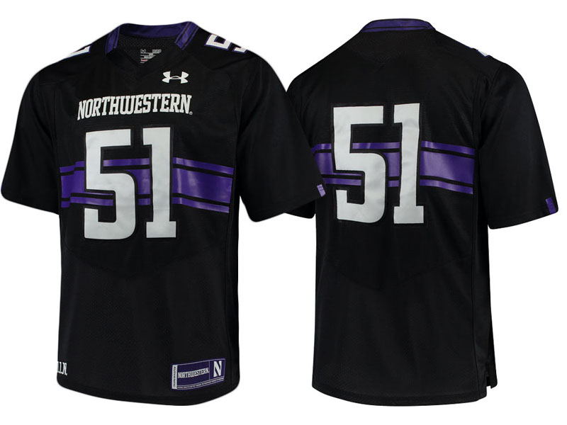 Northwestern Wildcats #51 Black Premier Performance College Football Jersey Northwestern Wildcats #51 Black Premier Performance College Football Jersey