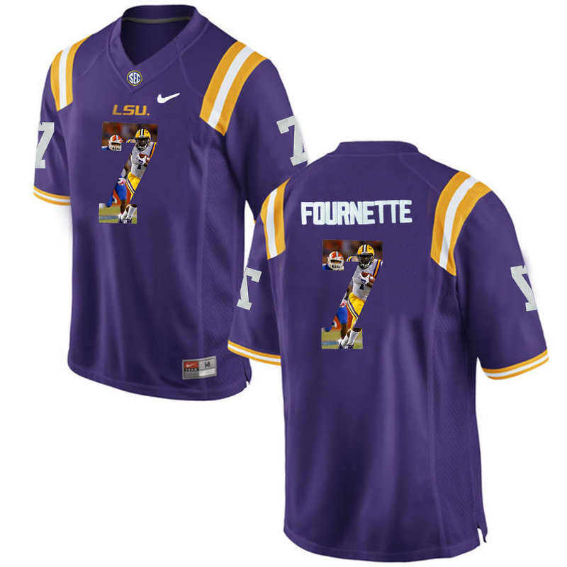 LSU Tigers #7 Purple Printing Player Portrait Limited College Football Jersey LSU Tigers #7 Purple Printing Player Portrait Limited College Football Jersey