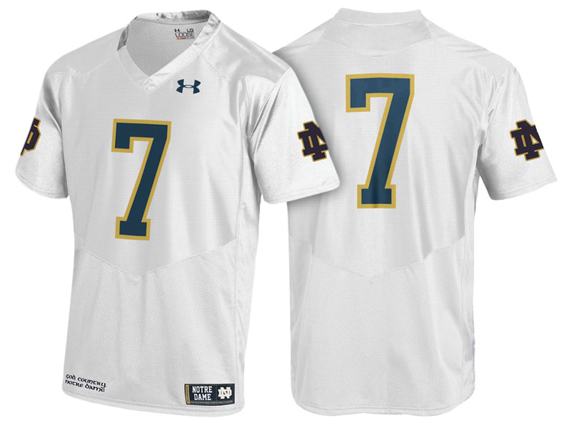 Notre Dame Fighting Irish #7 White Premier Performance College Football Jersey Notre Dame Fighting Irish #7 White Premier Performance College Football Jersey