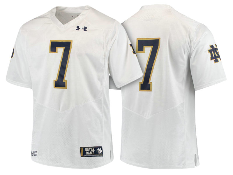 Notre Dame Fighting Irish #7 White Replica College Football Jersey Notre Dame Fighting Irish #7 White Replica College Football Jersey