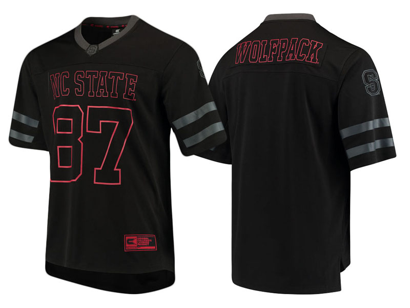 NC State Wolfpack #87 Black Blackout College Football Jersey NC State Wolfpack #87 Black Blackout College Football Jersey