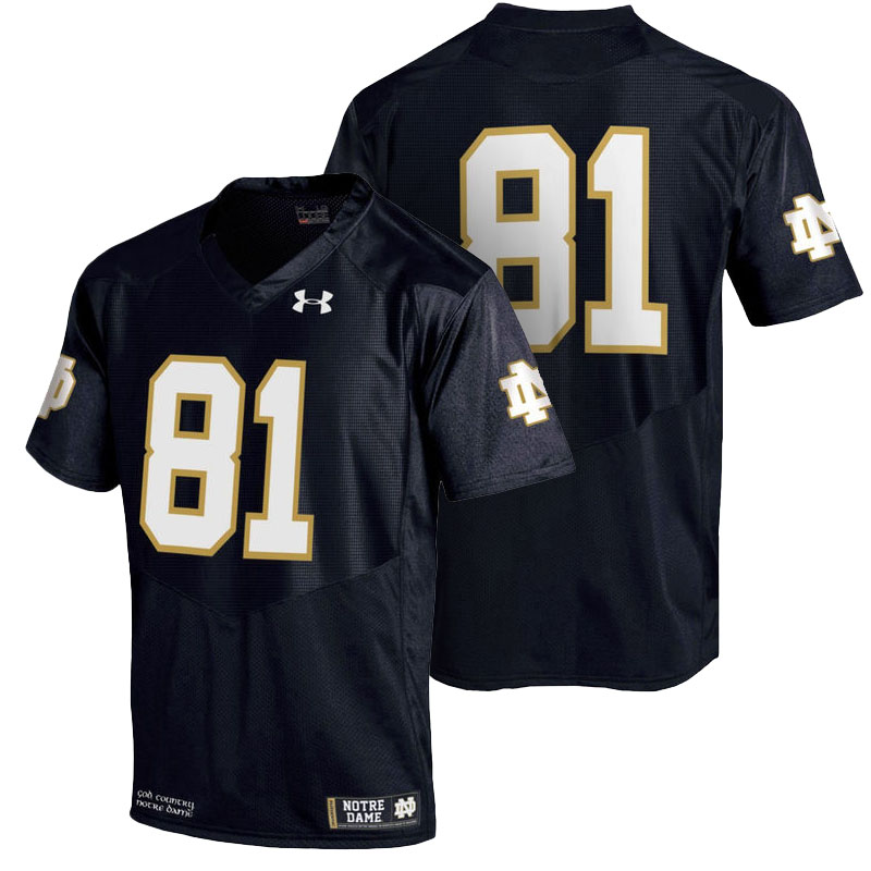Notre Dame Fighting Irish #81 Navy Replica Team College Football Jersey Notre Dame Fighting Irish #81 Navy Replica Team College Football Jersey