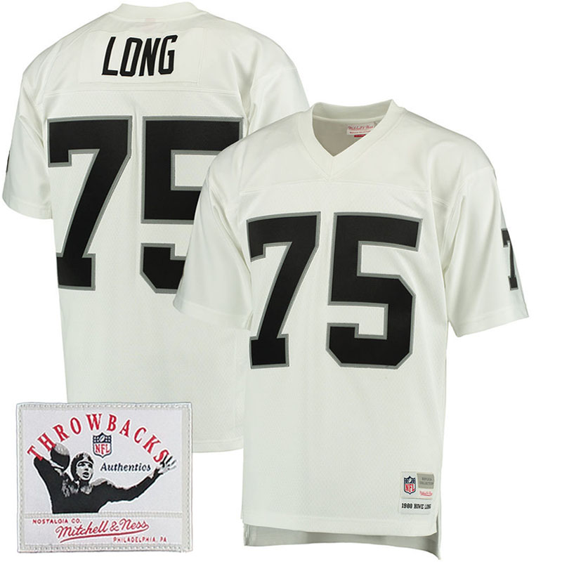 Oakland Raiders #75 Howie Long White Throwback Jersey Oakland Raiders #75 Howie Long White Throwback Jersey