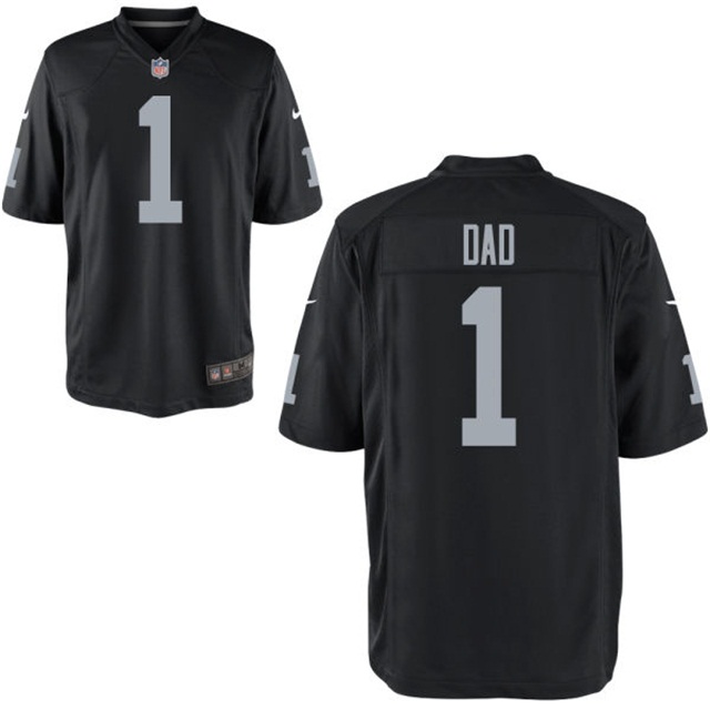Oakland Raiders Black #1 Dad Jersey - Father's Day