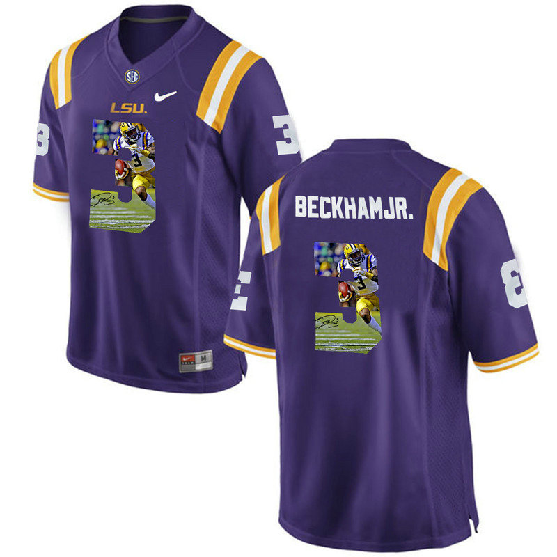 Odell Beckham Jr #3 LSU Tigers Blue College Football Jersey Odell Beckham Jr #3 LSU Tigers Blue College Football Jersey