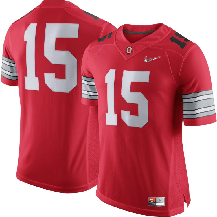 Ohio State Buckeyes #15 Ezekiel Elliott Red Playoffs Diamond Quest College Football Jersey Ohio State Buckeyes #15 Ezekiel Elliott Red Playoffs Diamond Quest College Football Jersey