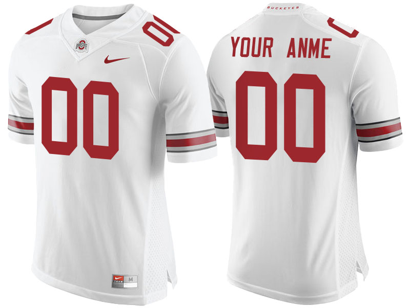 Ohio State Buckeyes White Limited Custom College Football Jersey Ohio State Buckeyes White Limited Custom College Football Jersey