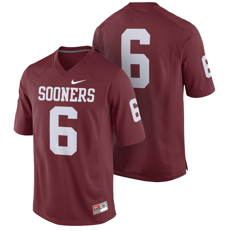 Oklahoma Sooners #6 Crimson Game College Football Jersey Oklahoma Sooners #6 Crimson Game College Football Jersey