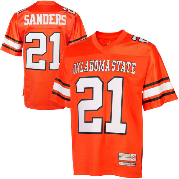 Oklahoma State Cowboys #21 Barry Sanders Orange College Football Jersey Oklahoma State Cowboys #21 Barry Sanders Orange College Football Jersey