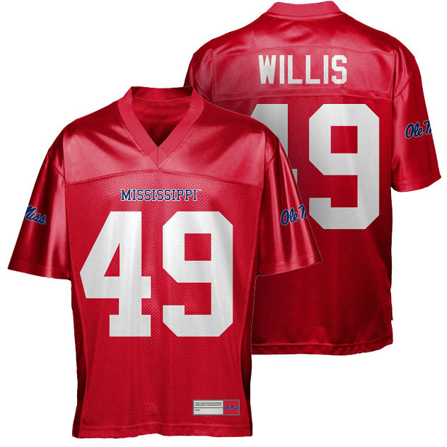 Ole Miss Rebels #49 Patrick Wills Cardinal Alumni Name & Number College Football Jersey Ole Miss Rebels #49 Patrick Wills Cardinal Alumni Name & Number College Football Jersey