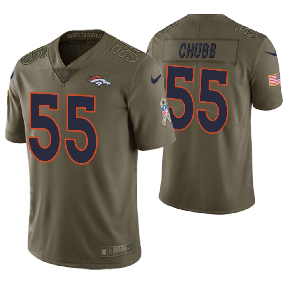 Denver Broncos #55 Bradley Chubb Olive Salute to Service Limited Jersey Denver Broncos #55 Bradley Chubb Olive Salute to Service Limited Jersey
