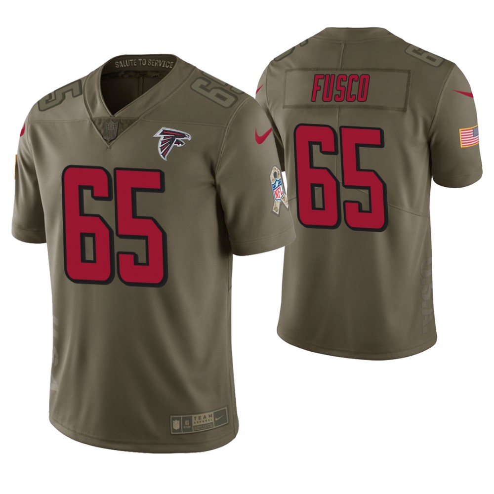 Atlanta Falcons #65 Brandon Fusco Olive Salute to Service Jersey Atlanta Falcons #65 Brandon Fusco Olive Salute to Service Jersey