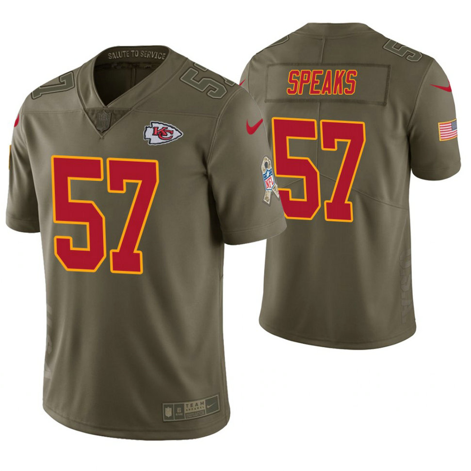 Kansas City Chiefs #57 Breeland Speaks Olive Salute to Service Jersey Kansas City Chiefs #57 Breeland Speaks Olive Salute to Service Jersey