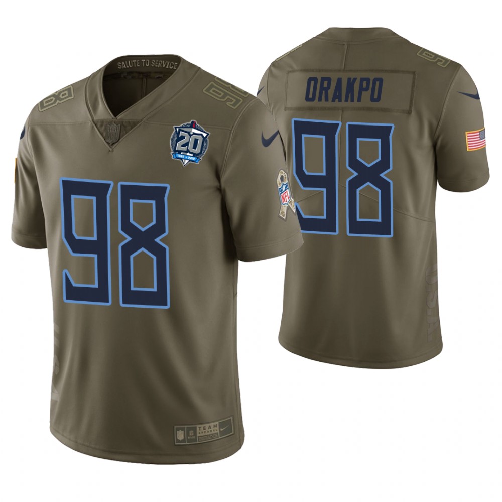 Tennessee Titans #98 Brian Orakpo Olive 20th Anniversary Salute to Service Limited Jersey
