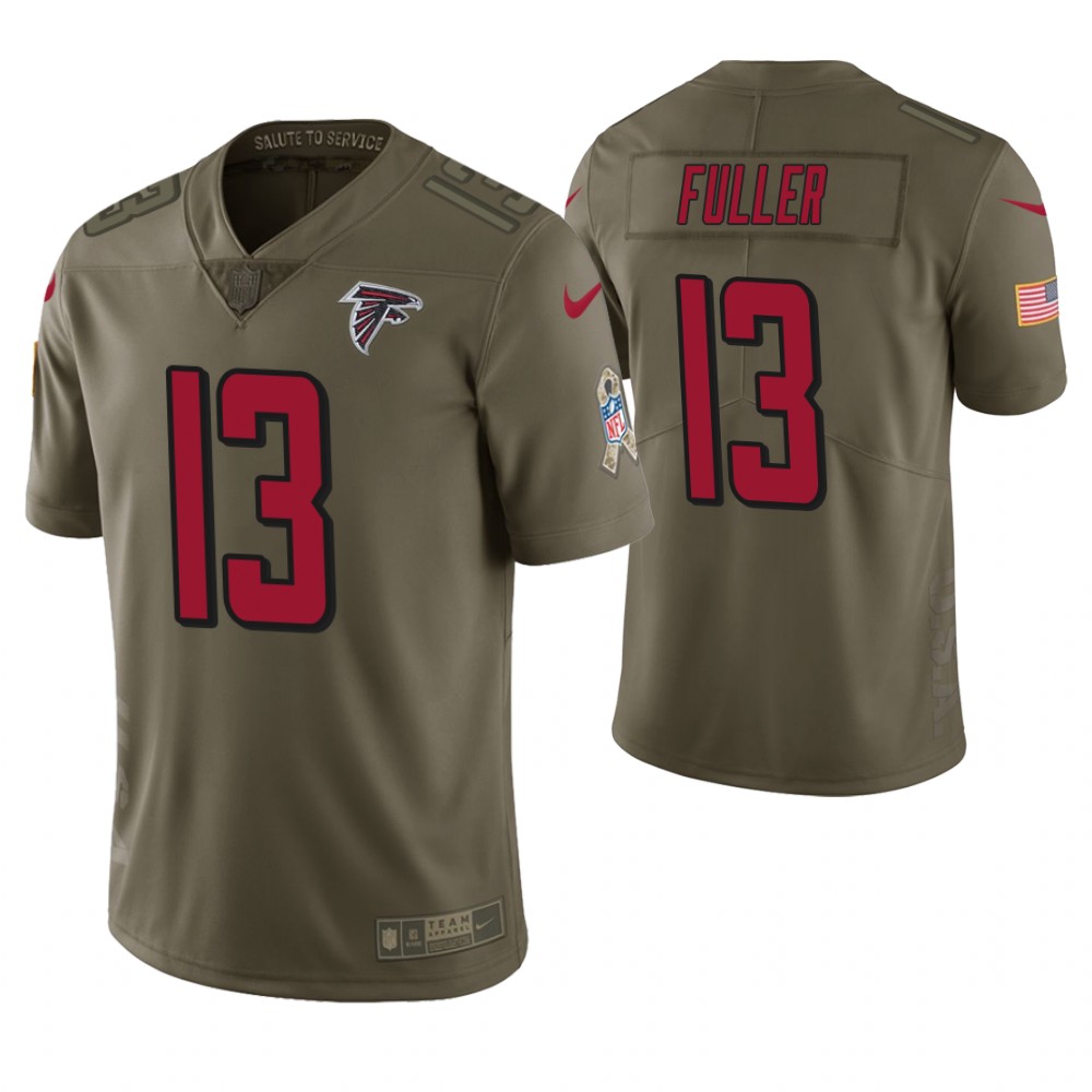 Atlanta Falcons #13 Devin Fuller Olive Salute to Service Jersey