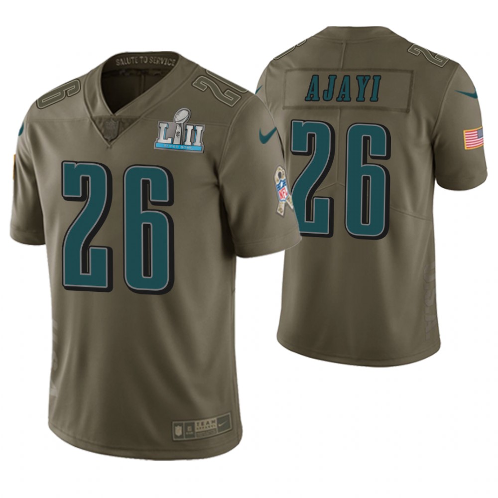 Philadelphia Eagles #26 Jay Ajayi Olive Super Bowl LII Champions Salute to Service Jersey Philadelphia Eagles #26 Jay Ajayi Olive Super Bowl LII Champions Salute to Service Jersey